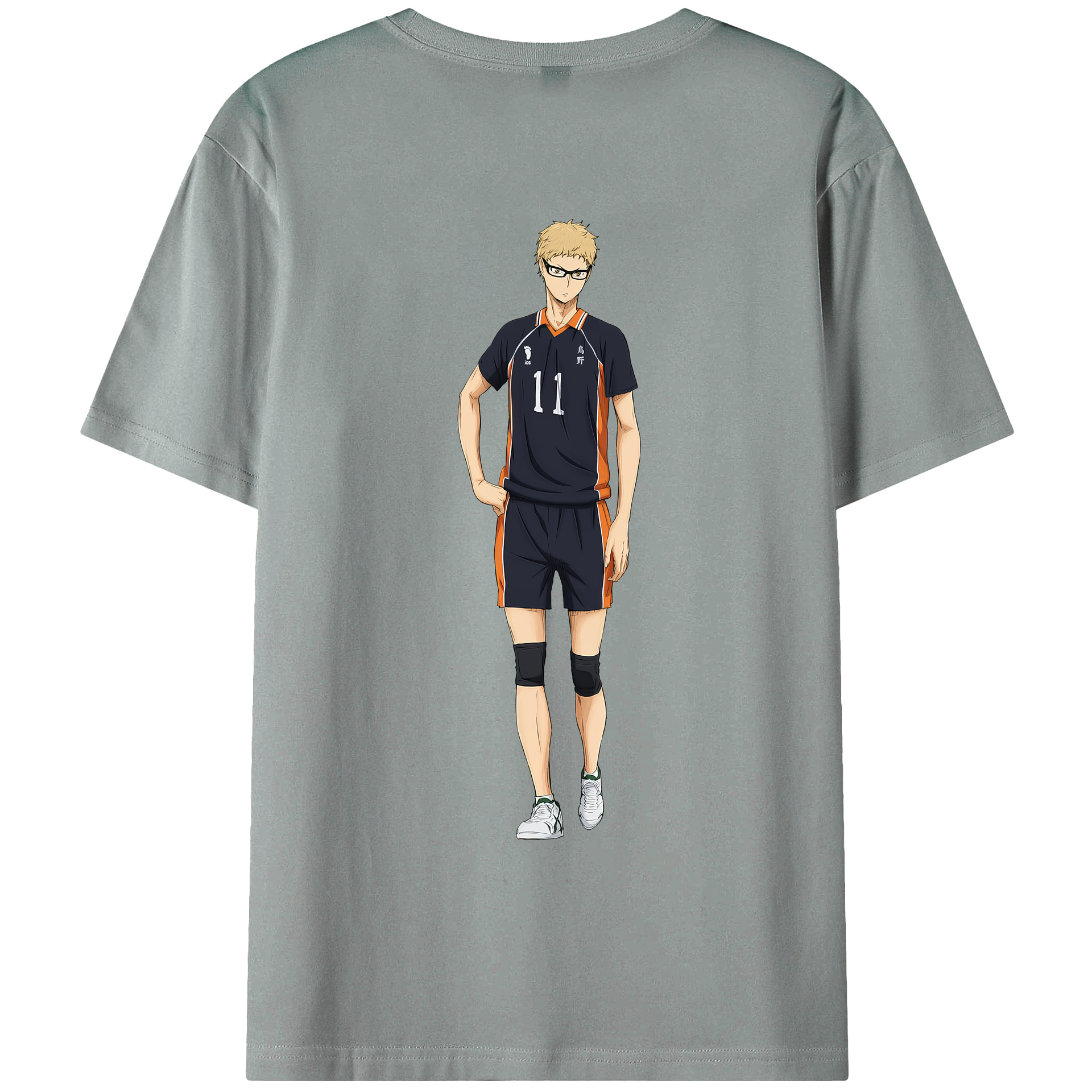 （画像用） ハイキュー!! Haikyu!! 綿100％ メンズ半袖Tシャツ（バックプリント） 通気性